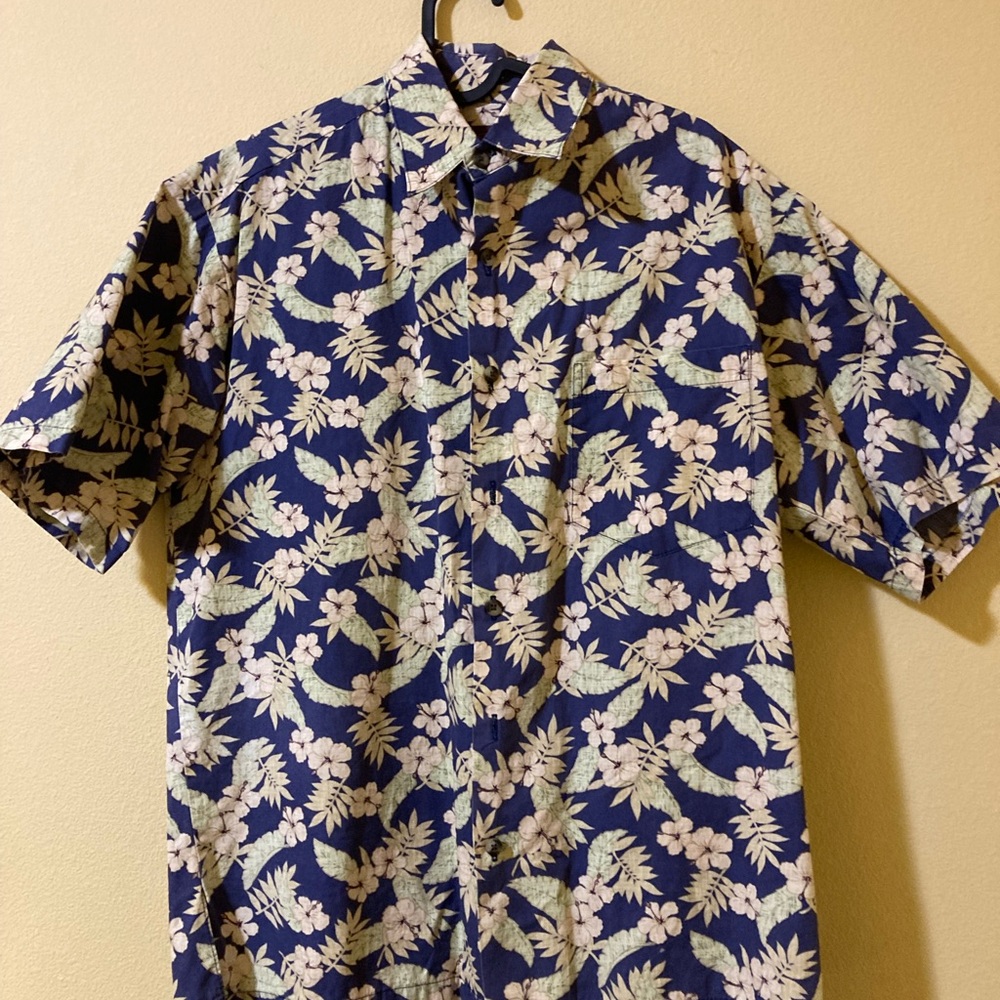 Vintage Tori Richard Navy Floral Men's Shirt — Great Condition